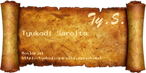 Tyukodi Sarolta névjegykártya
