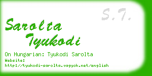 sarolta tyukodi business card